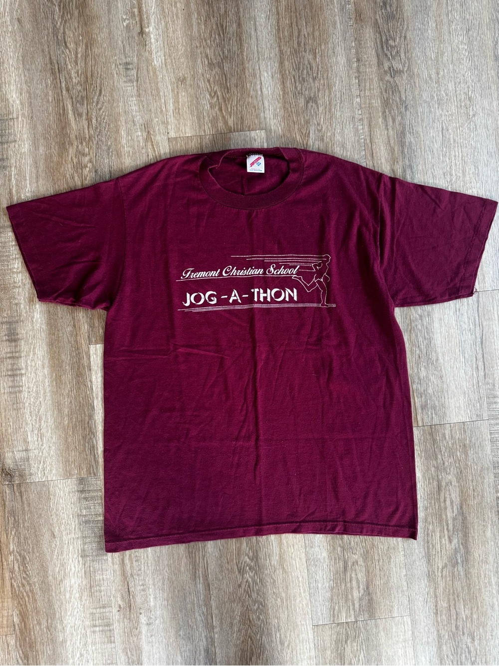 Vintage Jog-A-Thon Fremont Christian School Single Stitch T-Shirt